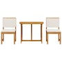 Conjunto Bistro de Jardín de 3 Piezas con Cojines de Madera Sólida de Acacia de , Mesas de jardín - Ref: Foro24-3329111, Prec...