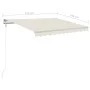 Toldo retráctil manual con postes crema 3,5x2,5 m de vidaXL, Toldos - Ref: Foro24-3069917, Precio: 493,20 €, Descuento: %