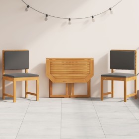 Conjunto de Comedor de Jardín de 3 Piezas de Madera Maciza de Acacia de , Mesas de jardín - Ref: Foro24-3329112, Precio: 224,...