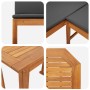 Conjunto de Comedor de Jardín de 3 Piezas de Madera Maciza de Acacia de , Mesas de jardín - Ref: Foro24-3329112, Precio: 224,...