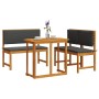 Conjunto de Comedor de Jardín de 4 Piezas con Cojines de Madera Maciza de Acacia de , Mesas de jardín - Ref: Foro24-3329114, ...