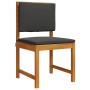 Conjunto de Comedor de Jardín de 4 Piezas con Cojines de Madera Maciza de Acacia de , Mesas de jardín - Ref: Foro24-3329114, ...