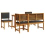 Set de Comedor de Jardín de 5 Piezas con Cojines de Madera de Acacia de , Mesas de jardín - Ref: Foro24-3329116, Precio: 436,...