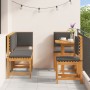 Set de Comedor de Jardín de 5 Piezas con Cojines de Madera de Acacia de , Mesas de jardín - Ref: Foro24-3329116, Precio: 436,...