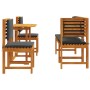 Set de Comedor de Jardín de 5 Piezas con Cojines de Madera de Acacia de , Mesas de jardín - Ref: Foro24-3329116, Precio: 436,...