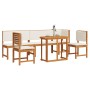 Conjunto de comedor de jardín de 6 piezas con cojines de madera maciza de acacia de , Mesas de jardín - Ref: Foro24-3329117, ...
