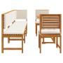 Conjunto de comedor de jardín de 6 piezas con cojines de madera maciza de acacia de , Mesas de jardín - Ref: Foro24-3329117, ...