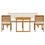 Juego de Comedor de Jardín de 5 Piezas con Cojines de Madera Sólida de Acacia de , Mesas de jardín - Ref: Foro24-3329119, Pre...