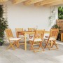 Sillas de jardín plegables con cojín blanco 6pcs de madera maciza de acacia de , Sillas de jardín - Ref: Foro24-3329125, Prec...