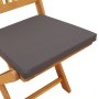 Sillas de jardín plegables con cojín gris 6pcs de madera maciza de acacia de , Sillas de jardín - Ref: Foro24-3329126, Precio...