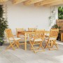 Sillas de Jardín Plegables con Cojín Blanco 6pcs de Madera Sólida de Acacia de , Sillas de jardín - Ref: Foro24-3329127, Prec...