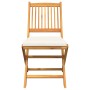 Sillas de Jardín Plegables con Cojín Blanco 6pcs de Madera Sólida de Acacia de , Sillas de jardín - Ref: Foro24-3329127, Prec...