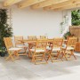 Sillas de jardín plegables con cojín blanco 8 piezas de madera maciza de acacia de , Sillas de jardín - Ref: Foro24-3329129, ...