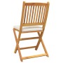 Sillas de jardín plegables con cojín blanco 8 piezas de madera maciza de acacia de , Sillas de jardín - Ref: Foro24-3329129, ...