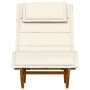 Tumbona de Sol Juego de 2 Crema, Madera Natural de , Sillas de jardín - Ref: Foro24-3329134, Precio: 333,25 €, Descuento: %