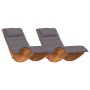 Tumbona Juego de 2 Gris oscuro de , Sillas de jardín - Ref: Foro24-3329135, Precio: 399,84 €, Descuento: %