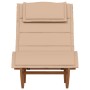 Tumbona de sol Set de 2 Beige Madera y tela tapizada Grande de , Sillas de jardín - Ref: Foro24-3329136, Precio: 263,76 €, De...
