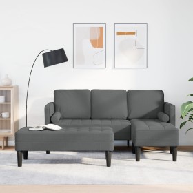 Sofá en forma de L Juego de 2 Gris oscuro Poliéster de , Sofás - Ref: Foro24-3329253, Precio: 351,38 €, Descuento: %