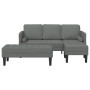Sofá en forma de L Juego de 2 Gris oscuro Poliéster de , Sofás - Ref: Foro24-3329253, Precio: 351,38 €, Descuento: %