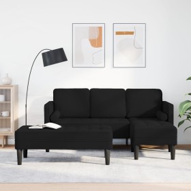 Juego de Sofá de 2 Piezas con Cojines Tela Negra de , Sofás - Ref: Foro24-3329254, Precio: 351,83 €, Descuento: %
