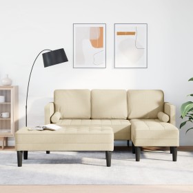 Conjunto de Sofá de 2 Piezas con Cojines Crema de Tela de , Sofás - Ref: Foro24-3329258, Precio: 353,25 €, Descuento: %