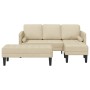 Conjunto de Sofá de 2 Piezas con Cojines Crema de Tela de , Sofás - Ref: Foro24-3329258, Precio: 353,25 €, Descuento: %