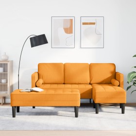 Set de Sofás de 2 Piezas con Cojines en Tela Mostaza de , Sofás - Ref: Foro24-3329260, Precio: 328,84 €, Descuento: %