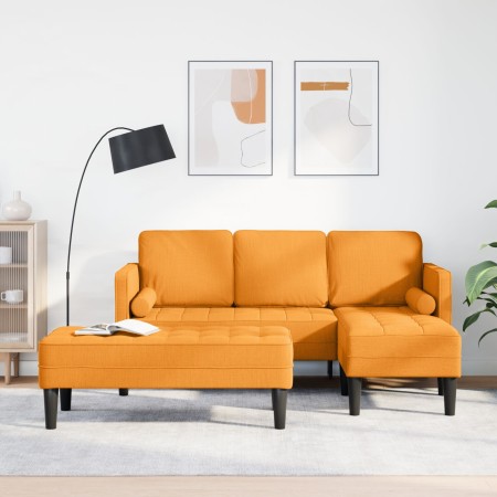 Set de Sofás de 2 Piezas con Cojines en Tela Mostaza de , Sofás - Ref: Foro24-3329260, Precio: 328,84 €, Descuento: %
