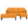 Set de Sofás de 2 Piezas con Cojines en Tela Mostaza de , Sofás - Ref: Foro24-3329260, Precio: 328,84 €, Descuento: %
