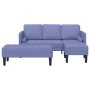 Juego de sofá de 2 piezas con cojines azul vaquero de tela de , Sofás - Ref: Foro24-3329262, Precio: 326,95 €, Descuento: %