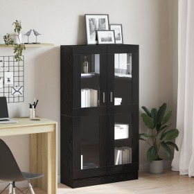Estantería Negra Roble 82,5x30,5x150 cm Madera de , Librerías y estanterías - Ref: Foro24-3329276, Precio: 148,64 €, Descuent...