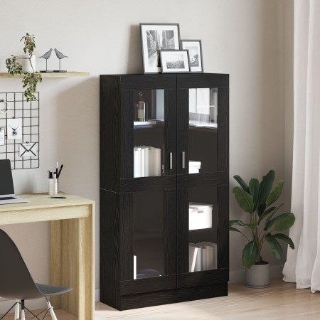 Estantería Negra Roble 82,5x30,5x150 cm Madera de , Librerías y estanterías - Ref: Foro24-3329276, Precio: 148,64 €, Descuent...