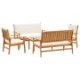 Conjunto de Sofás de Jardín de 5 Piezas con Cojines de Madera Sólida de Acacia de , Sofás de exterior - Ref: Foro24-3331813, ...
