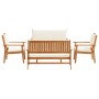 Conjunto de Sofás de Jardín de 5 Piezas con Cojines de Madera Sólida de Acacia de , Sofás de exterior - Ref: Foro24-3331813, ...