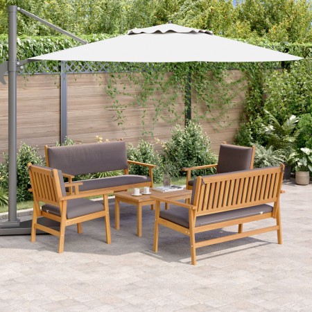 Juego de Sofá de Jardín de 5 Piezas con Cojines de Madera Maciza de Acacia de , Sofás de exterior - Ref: Foro24-3331814, Prec...