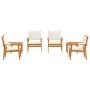 Conjunto de Comedor de Jardín de 6 Piezas con Cojines de Madera Sólida de Acacia de , Sofás de exterior - Ref: Foro24-3331815...