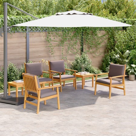 Set de Comedor de Jardín de 6 Piezas con Cojines de Madera Sólida de Acacia de , Sofás de exterior - Ref: Foro24-3331816, Pre...