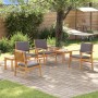 Set de Comedor de Jardín de 6 Piezas con Cojines de Madera Sólida de Acacia de , Sofás de exterior - Ref: Foro24-3331816, Pre...