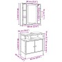 Set de Muebles de Baño de 2 Piezas de Madera Vieja y Madera Ingenierizada de , Muebles de baño - Ref: Foro24-3332499, Precio:...