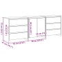 Conjuntos de 3 Tableros en Madera de Roble Negro de , Aparadores - Ref: Foro24-3332501, Precio: 235,49 €, Descuento: %