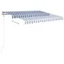 Toldo manual retráctil con LED azul y blanco 3x2,5 m de vidaXL, Toldos - Ref: Foro24-3069896, Precio: 307,75 €, Descuento: %