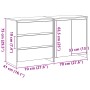 2-Pieza Consolas en Madera Elaborada de Roble Negro de , Aparadores - Ref: Foro24-3332523, Precio: 153,32 €, Descuento: %