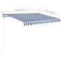 Toldo manual retráctil con LED azul y blanco 3x2,5 m de vidaXL, Toldos - Ref: Foro24-3069896, Precio: 307,75 €, Descuento: %
