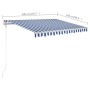 Toldo manual retráctil con LED azul y blanco 3x2,5 m de vidaXL, Toldos - Ref: Foro24-3069896, Precio: 308,94 €, Descuento: %