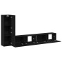 Conjunto de gabinete de TV de 3 piezas montado en la pared de de madera de roble negra de , Muebles TV - Ref: Foro24-3333054,...