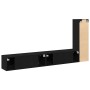 Conjunto de gabinete de TV de 3 piezas montado en la pared de de madera de roble negra de , Muebles TV - Ref: Foro24-3333054,...
