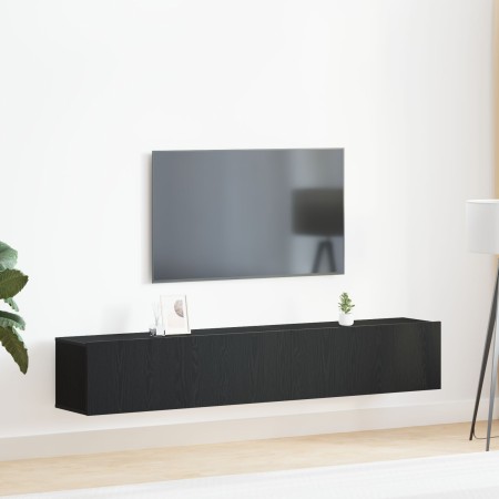 Juego de 2 piezas de mueble para TV en madera elaborada negra de , Muebles TV - Ref: Foro24-3333055, Precio: 94,48 €, Descuen...
