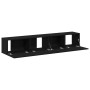 Juego de 2 piezas de mueble para TV en madera elaborada negra de , Muebles TV - Ref: Foro24-3333055, Precio: 94,48 €, Descuen...