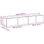 Juego de 2 piezas de mueble para TV en madera elaborada negra de , Muebles TV - Ref: Foro24-3333055, Precio: 94,48 €, Descuen...