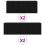 Conjunto de 4 piezas de mueble de TV , madera elaborada negra de , Muebles TV - Ref: Foro24-3333057, Precio: 182,58 €, Descue...